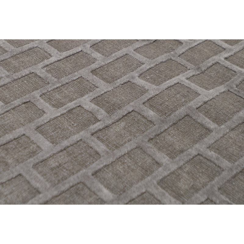 Geometric Area Rug in Gray