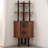 Nut-brown+Black Solid Wood Corner cabinet