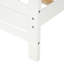 Lit plateforme simple en bois avec tête de lit et blanc - 10 lattes robustes, aucun sommier requis, assemblage facile