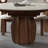 Sintered Stone Solid Wood Ash white and brown Dining Table-107560803