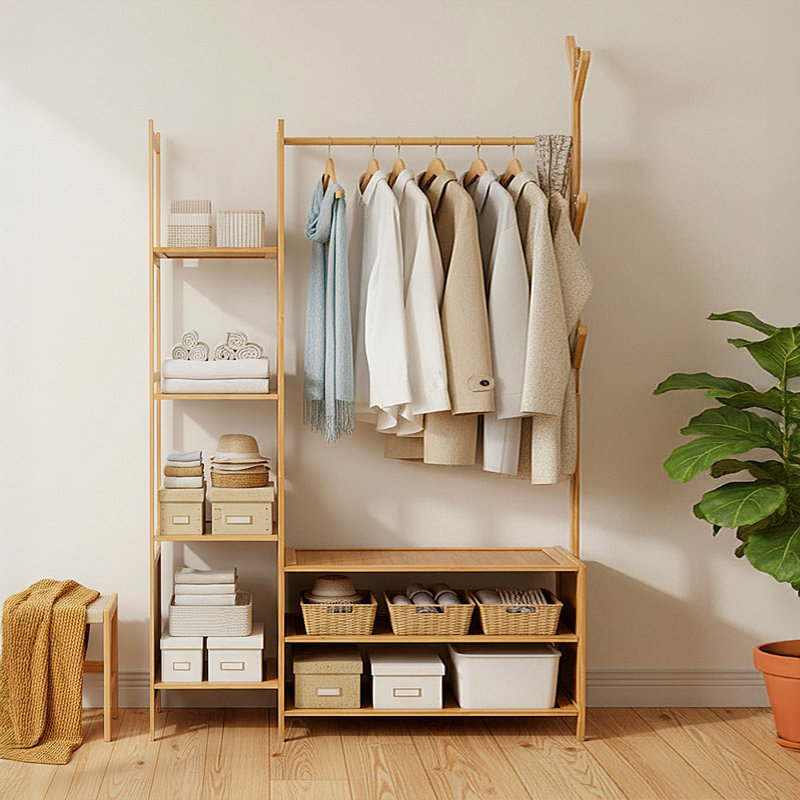 Hall Tree 100cm Wide, Natural Wood