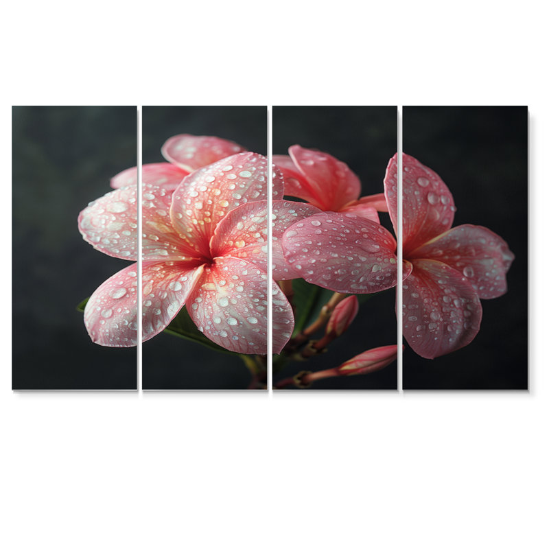 Headen - Ensemble de décoration murale Plumeria, H 28 po x l 48 po