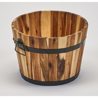 Maresova Wood Barrel Planter