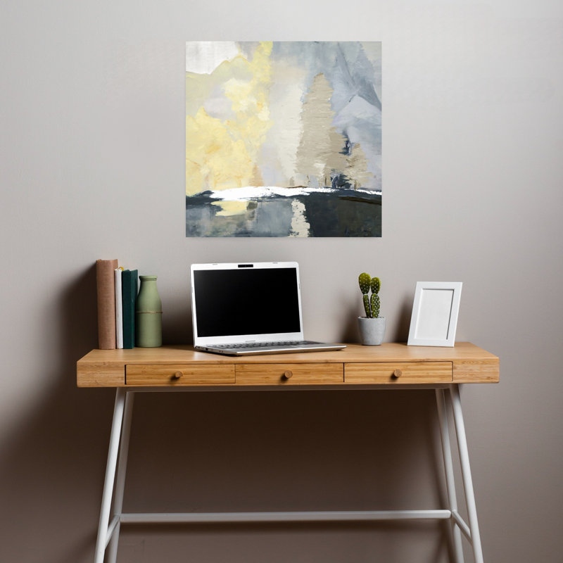 Art contemporain contemporain, paysage contemporain abstrait, H 18 po x l 18 po