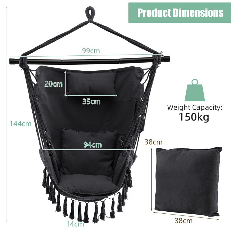 Rodovre Hanging Chair, Black