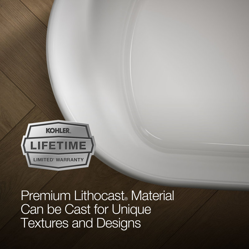 Ceric 60-In X 29-In Freestanding Bath With Center Toe-Tap Drain