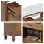 Meuble-lavabo autoportant de 36 po avec lavabo en céramique, rangement ouvert avec 2 tiroirs et portes à fermeture en douceur-227646776