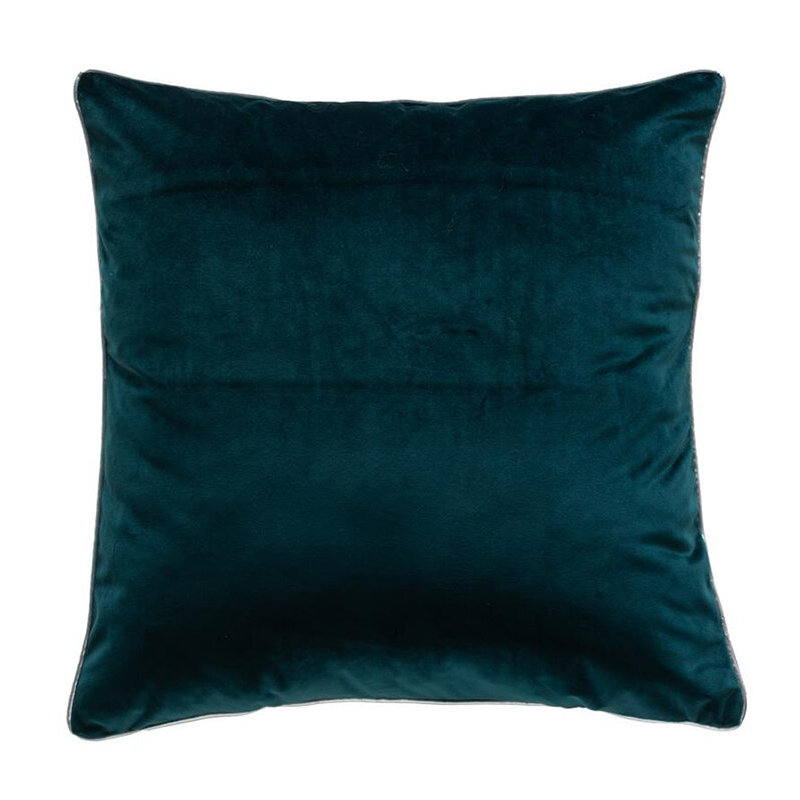 Housse de coussin Noah, Bleu sarcelle / argent