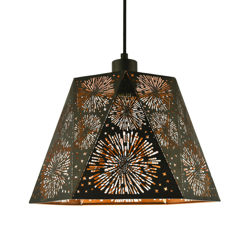 25cm H Metal Square Pendant Shade ( No Direct Attachment Method ) in Black