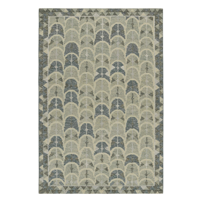 Scandinavian Wool Geometric Area Rug, Rectangle 10' x 14'