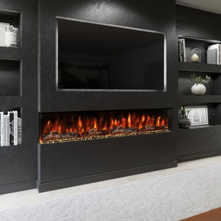 Spectrum Series 3-Sided Panoramic Electric Fireplace | TV Media Wall Compatible | Multiple Sizes Available