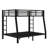Compact Metal Bunk Bed With Attached Ladder-1212472650
