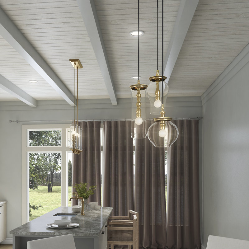 Damask 3 - Light Cluster Pendant, Moderne Brushed Gold