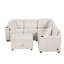Canapé-lit modulaire en L 84,7 po Chenille-1061527199