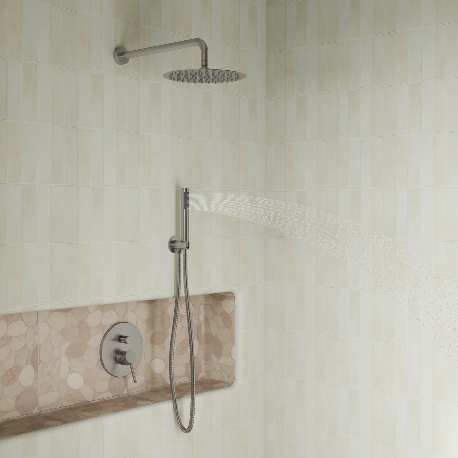 PureEssence 10" Complete Shower System, Brushed Nickel