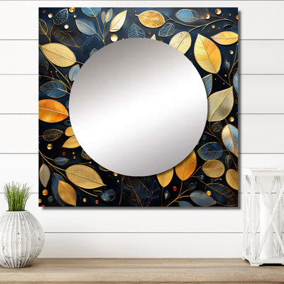 Miroir mural de salon Lillea - Leaves