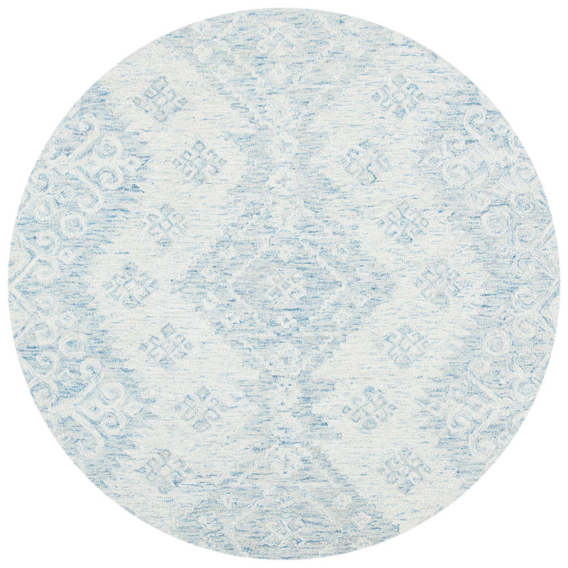Rehoboth Hand Tufted Indian Wool Southwestern Rug, Round 5'