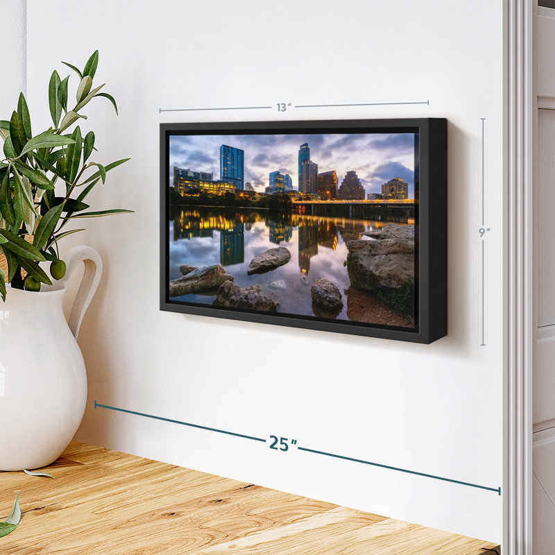 Impression sur toile Austin City Reflection, H 9 po x l 13 po