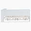 Lit de jour en bois double avec lit gigogne simple, lit de jour avec tablette de rangement et ports de chargement USB, blanc
