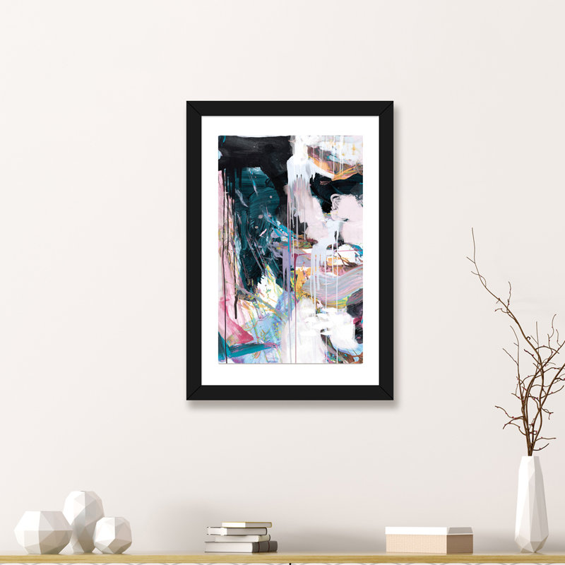 « time set i » par dan hobday-reproduction d’art, H 32 po x l 24 po x P 1 po, Papier avec cadre noir
