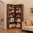 Duanna Farmhouse Bookshelf Corner Bookcase 72.8” Large Bookcase Wood Bookshelf Tall L Shaped Bookshelf 5 Tier Corner Shelf Display Rack Etagere Shelf Storage For Office Bedroom (Half Panel, Retro)-1296802917