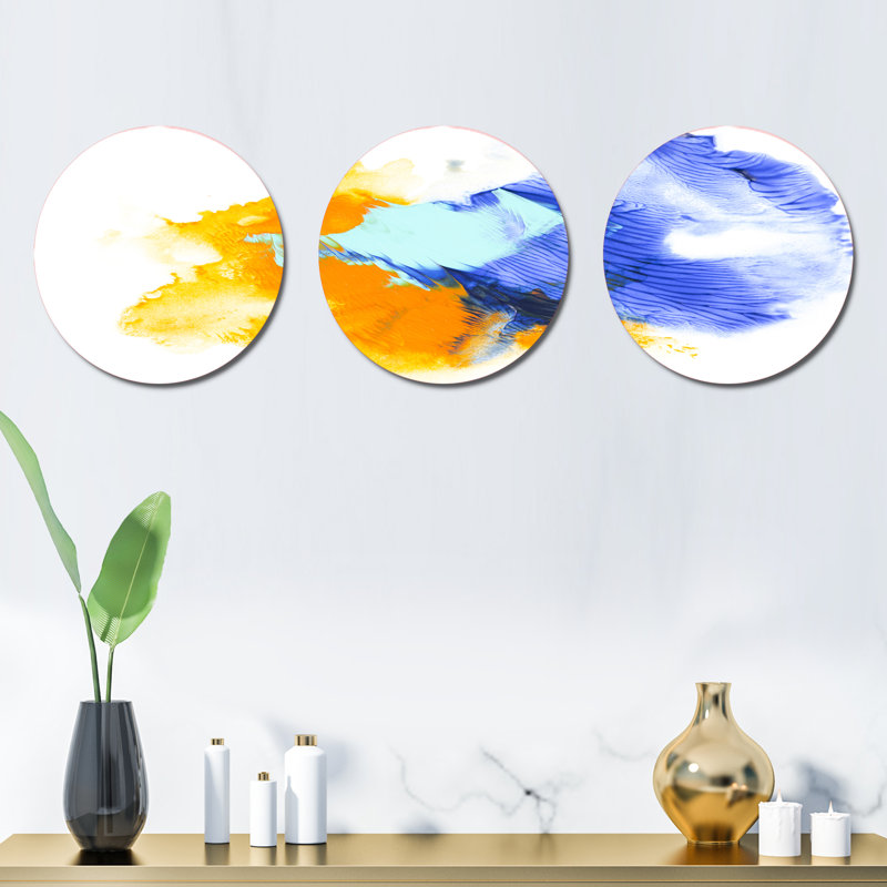 Modern Abstract Wall Decor on Metal