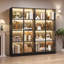 Vitrine 63 po avec portes en verre et lumière réglable