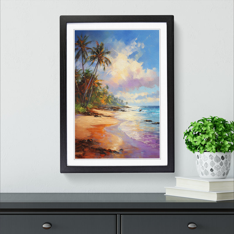 Single Picture Frame Print on Wood, Black Framed, 64cm H x 46cm W