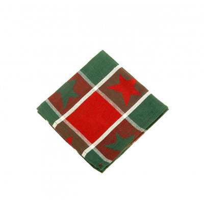 Ensemble de 4 linges à carreaux rouges et verts