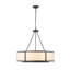 Lustre tambour 6 lumières en tissu