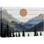 «Western Wood Effect Landscape Blue Mountain Pine Forest Nature Abstract Farmhouse Wall Decor Room», reproduction d'art sur toile-93388946-93388941