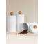 Ensemble de boîte de rangement durable (3 pièces), blanc, 3,9 x 3,9 x 8,7 pouces | 100% acier galvanisé, résistant à la rouille | Idéal pour organiser la maison et le bureau, conception peu encombrante, facile à nettoyer, ne va pas au lave-vaisselle ni au micro-ondes-1591708002