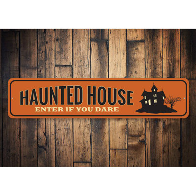 Panneau d'entrée en aluminium Haunted House
