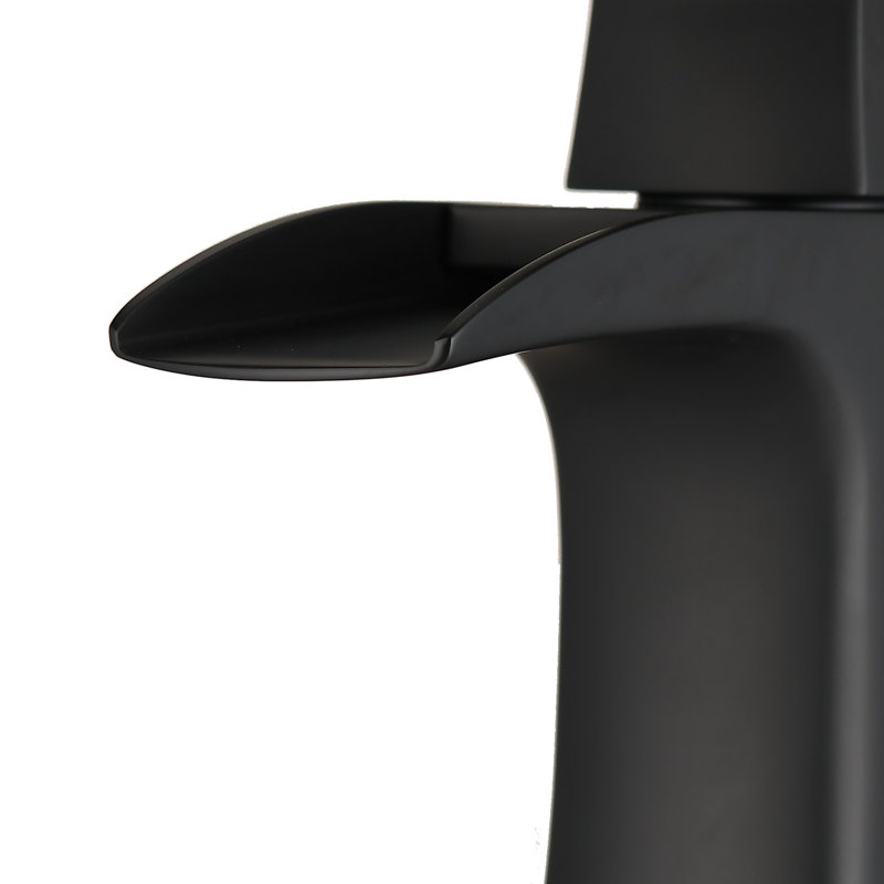 Matte Black Waterfall Bathroom Faucet - Single Handle Sink Tap | Gift Idea, Matte Black