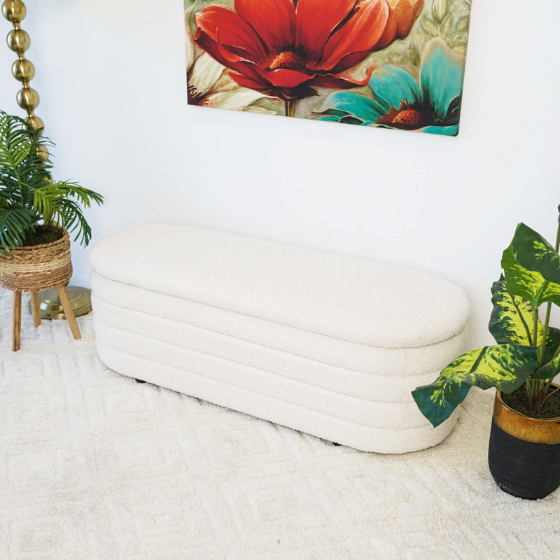 Banc Cabana blanc avec rangement