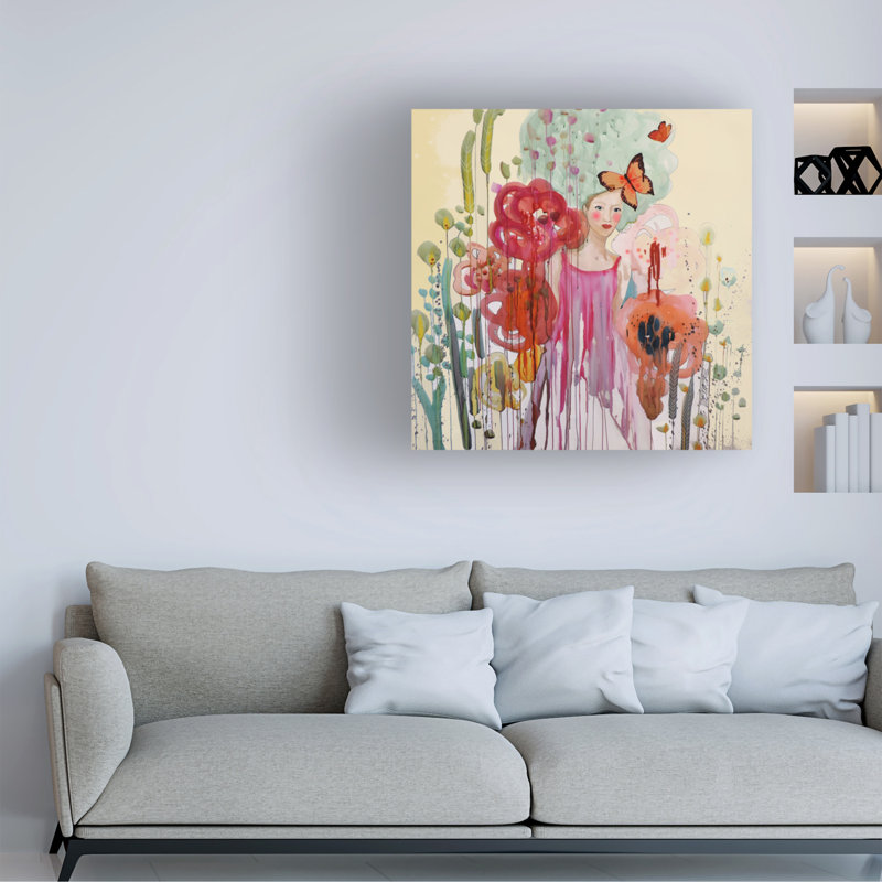 Art sur toile Sylvie Demers «Les Temps Presents», H 14 po x l 14 po x P 2 po
