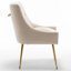 Chaise d'appoint en velours beige Baudel-1563904545