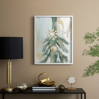 «Christmas Holiday Art» CECXL, reproduction d'art encadrée - bois massif
