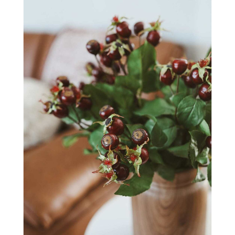 Artificial Montana Rose Hip 23.5", Red, 18" H x 6" W
