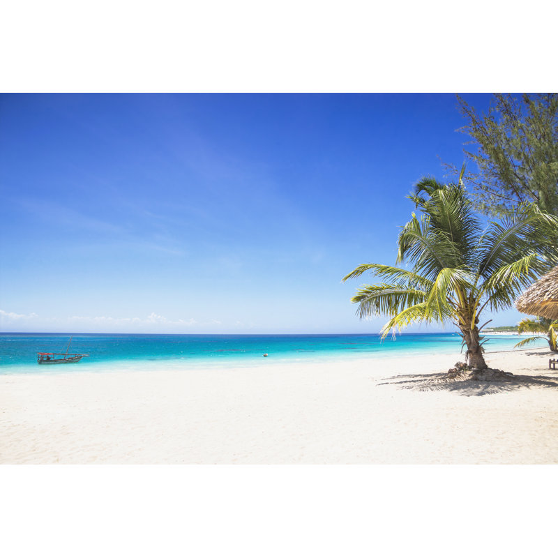 Tropical Beach - Wrapped Canvas Print, 30cm H x 46cm W x 3.8cm D