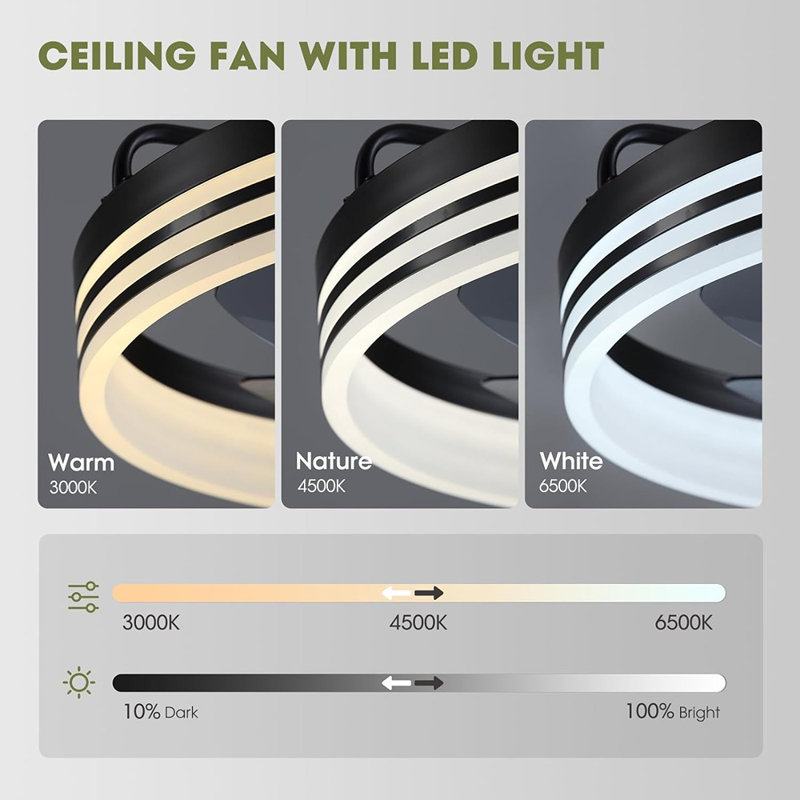 Ceiling Fans With Lights, Flush Mount Ceiling Fan With Lights An...