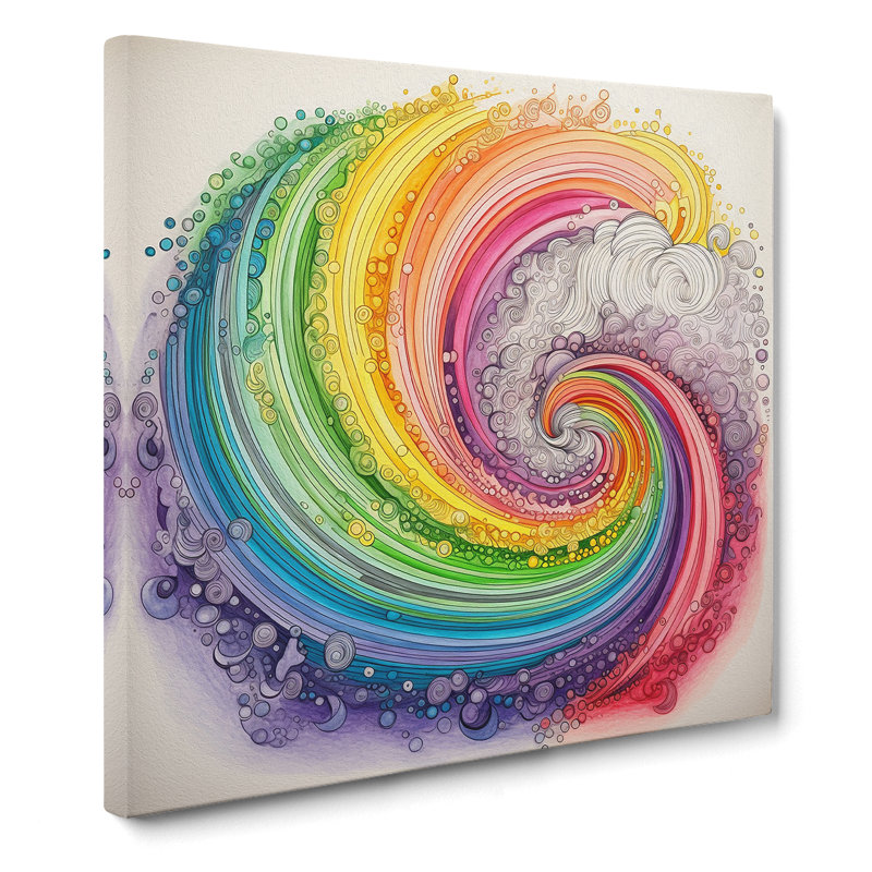 Rainbow No.1 - Wrapped Canvas, 35cm H x 35cm W x 3cm D