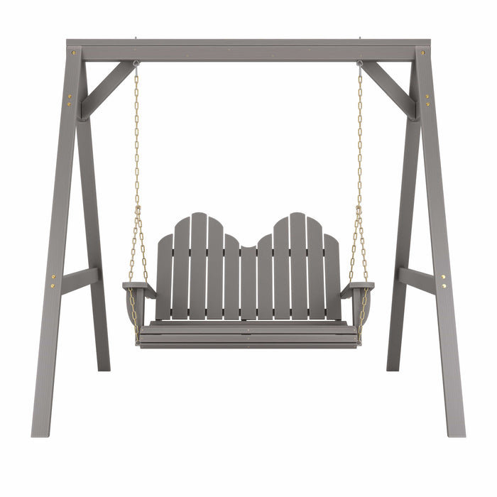  Balançoire Adirondack robuste avec support en A, Gris semi-solide