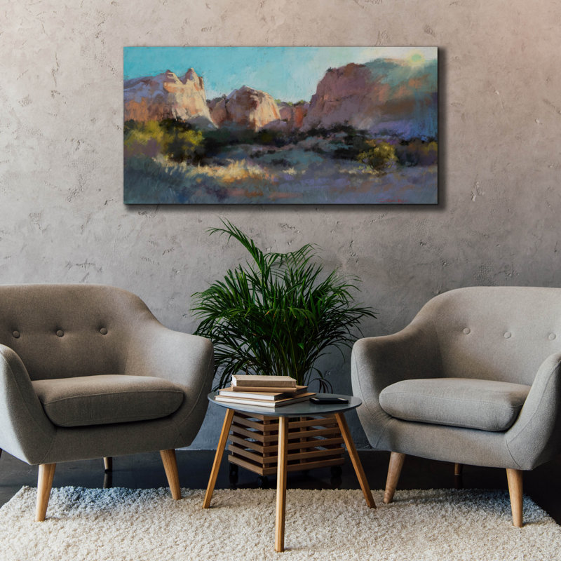 Art mural sur toile «Morning Sun Dew» par Christine Debrosky, H 30 po x l 60 po x P 1,5 po