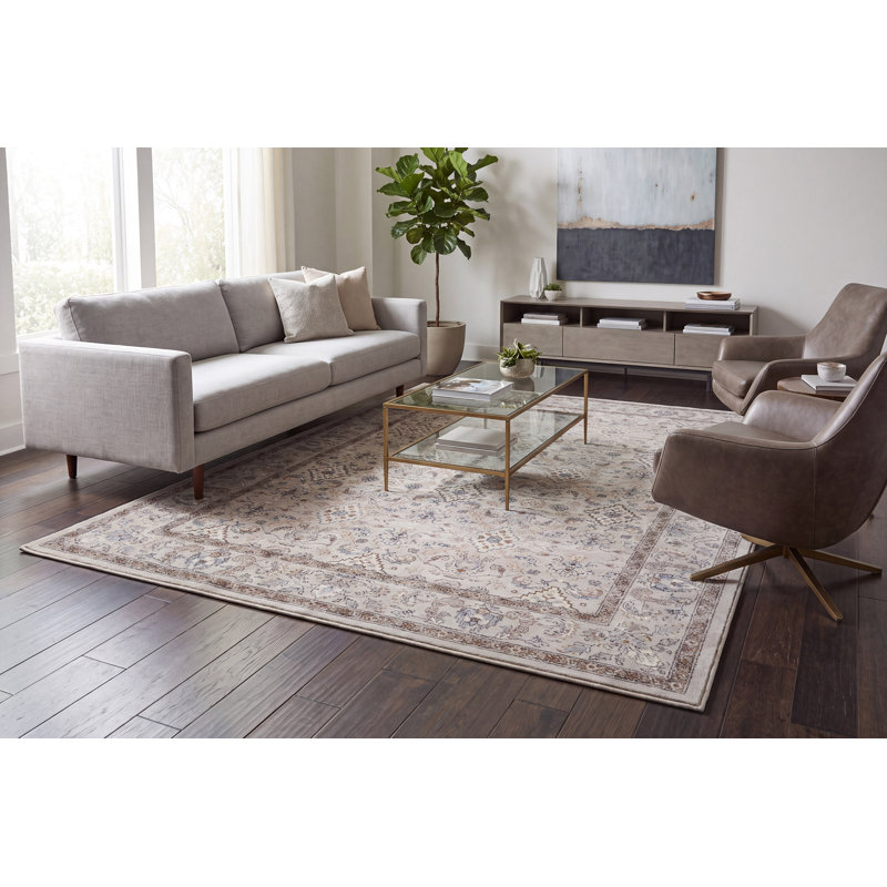 ANCIENT GARDEN 5.3X7.7 57276-9295 CREAM/BEIGE, Rectangle 5'3" x 7'7"