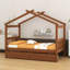 Lit simple en bois avec tiroirs de rangement-121081836-121081837