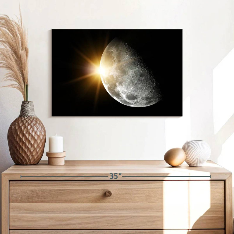 Oberle Sun Behind Moon, 16" H x 24" W