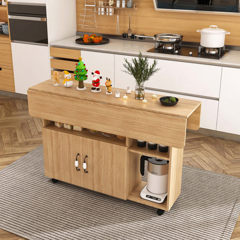 Table pliante multifonctionnelle avec tablettes et roulettes de rangement