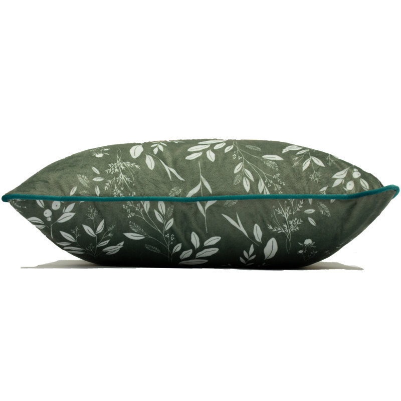 Floral Green Square Cushion Cover, Sage Green
