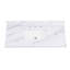 Plan de toilette en pierre reconstituée de 107 cm (42 po) avec lavabo rectangulaire encastré en céramique et dosseret.-135053826